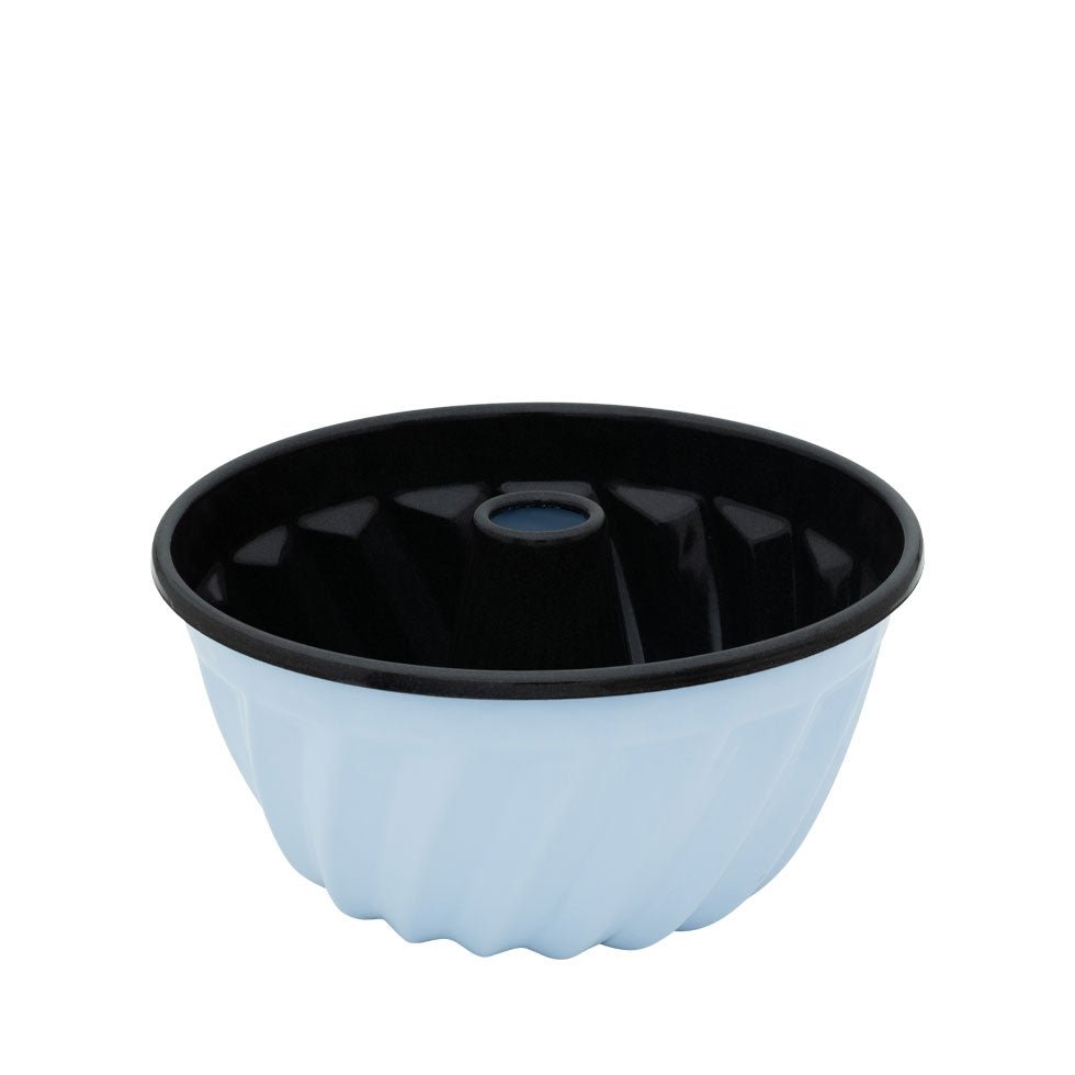RIESS EMAILLE Gugelhupfform 22cm - PROFIBÄCKER schwarz & BACKEMAILLE blau - haftig.at