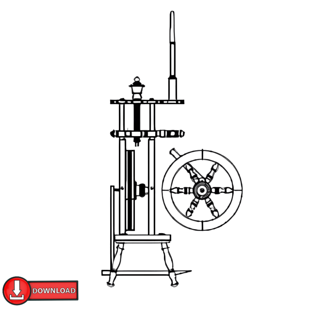 Spinnrad Holzbauplan – traditionell & funktional | DIY - Bauanleitung - haftig.at