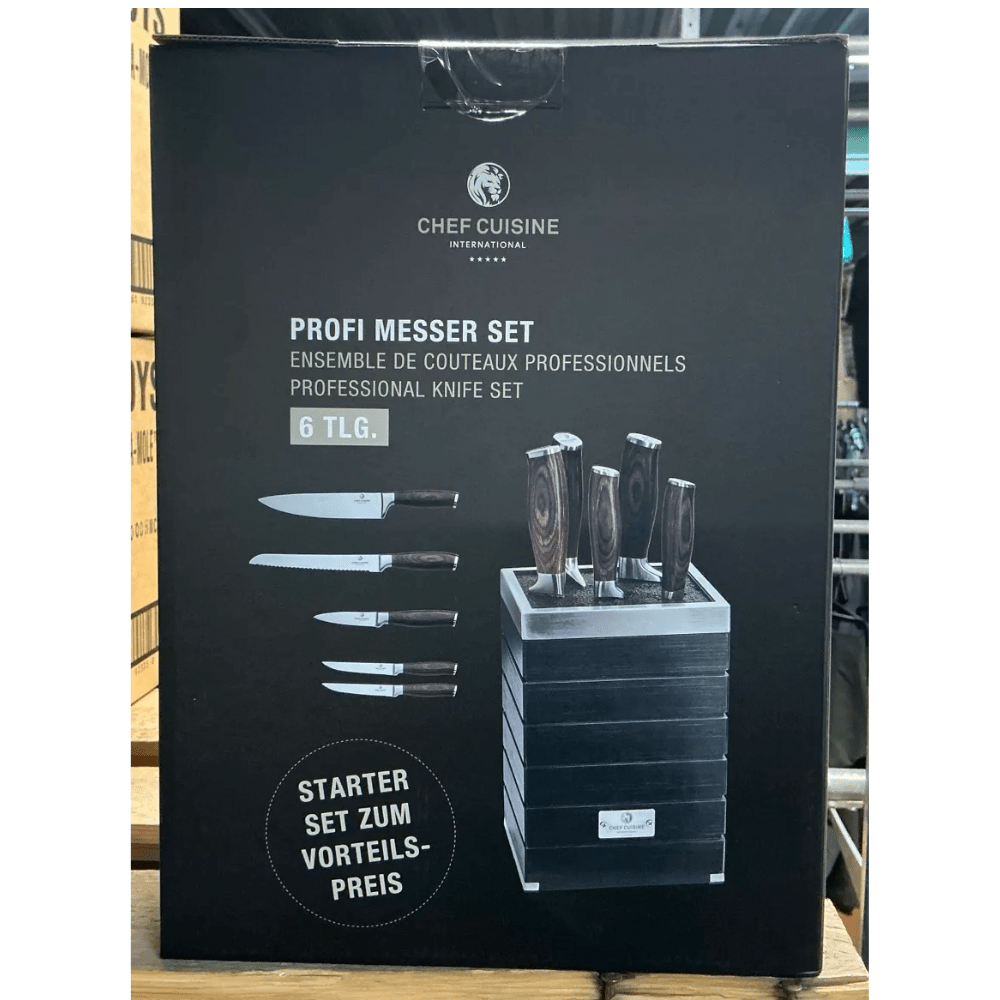 6 - teiliges Premium Messerset mit Bambusblock - NEU & originalverpackt - haftig.at