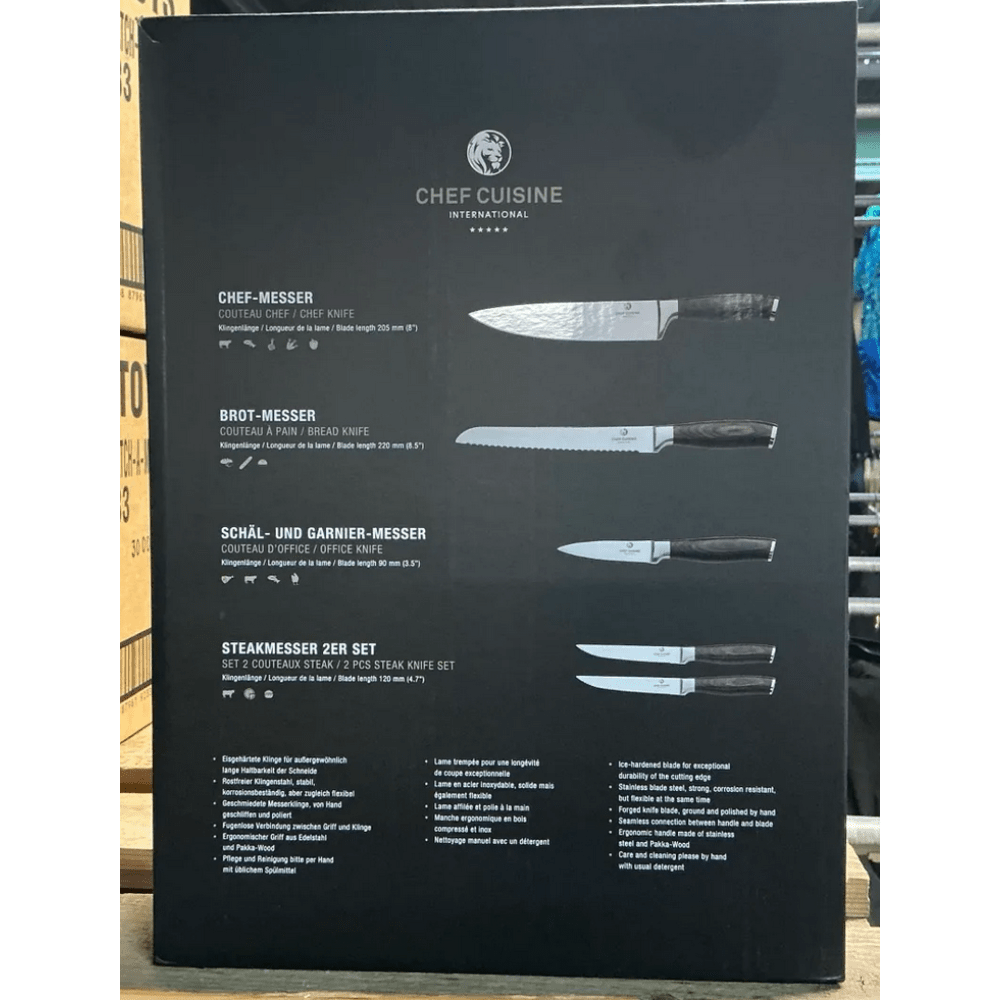 6 - teiliges Premium Messerset mit Bambusblock - NEU & originalverpackt - haftig.at