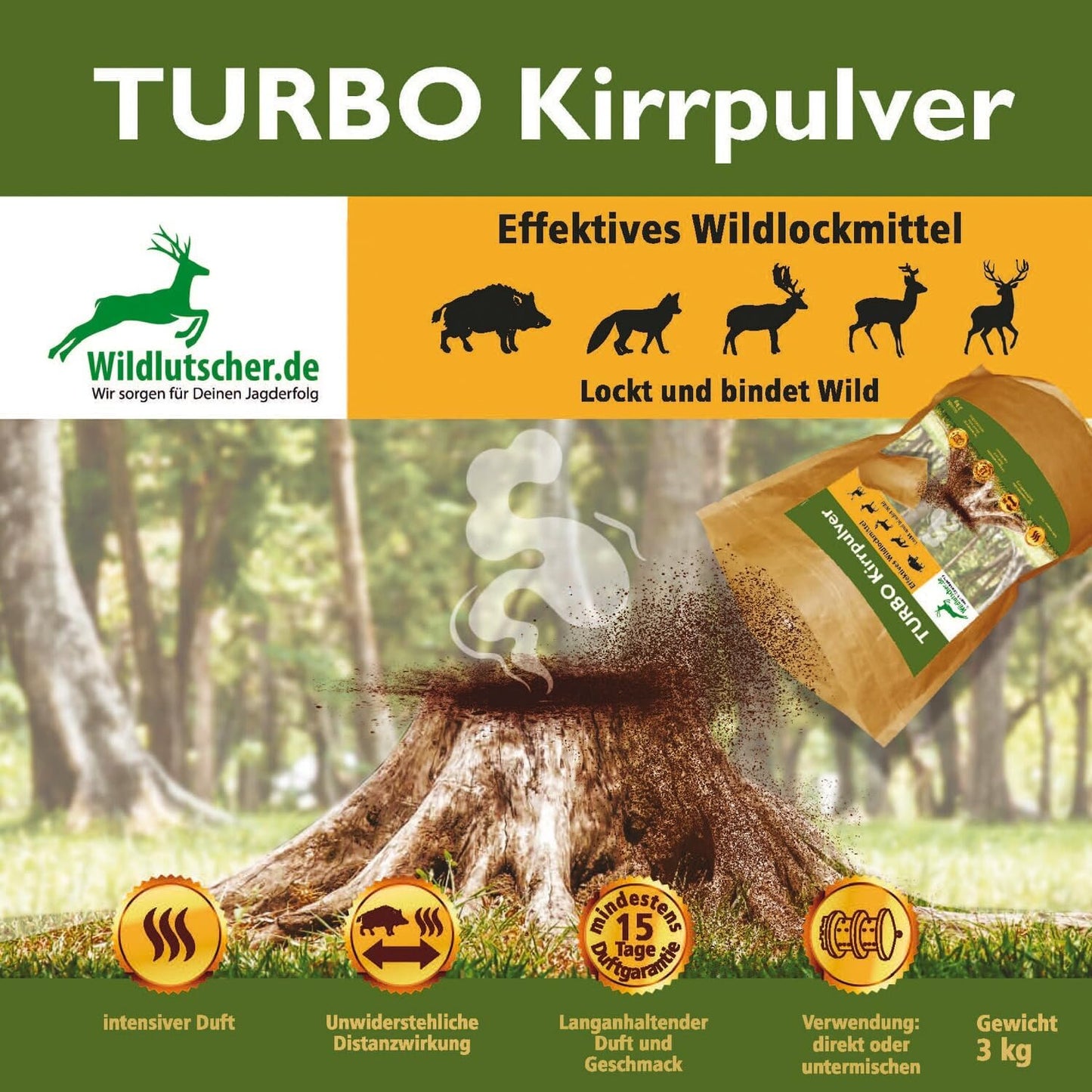 Wildlutscher® Turbo Kirrpulver 3kg