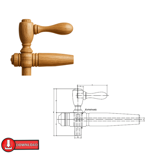 DIY Bauplan: Gedrechselter Zapfhahn aus Holz – Tradition trifft Funktion - haftig.at