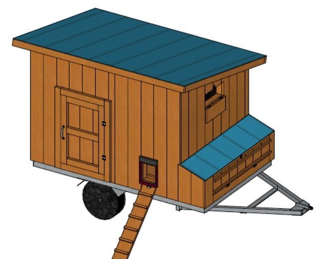 Hühnerstall Bauplan als PDF – Mobiler DIY Hühnerstall mit Materialliste, Schritt - für - Schritt Anleitung - haftig.at