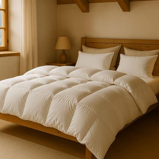 Premium Ganzjahres - Daunendecke Dreamline Medium – Karpaten Gänsedaunen, Made in Austria - haftig.at