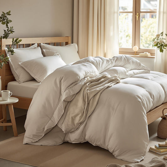 Premium Sommerdaunendecke Ultra Light – 100% Gänsedaunen aus Masuren, Made in Austria - haftig.at